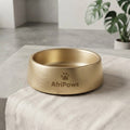 Luxury Ceramic Pet Food Bowl with Gold Stand – AfriPaws