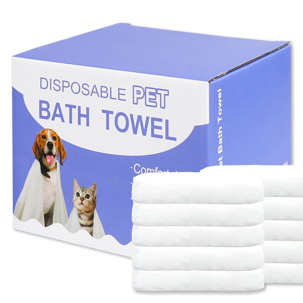 Disposable Pet Bath Towel10 PCS Portable Pet Grooming Towels19.6 x 21.6 inch Convenient Pet Cleaning Towel Pet Drying TowelsAbsorbent Bath Towel for Medium Dog